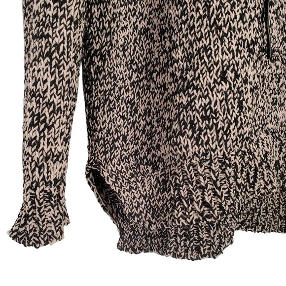 Rock & Republic Sz XL Sweater Hoodie Soft Knit Lace-up Front Pullover Hi Low Hem - Picture 5 of 6